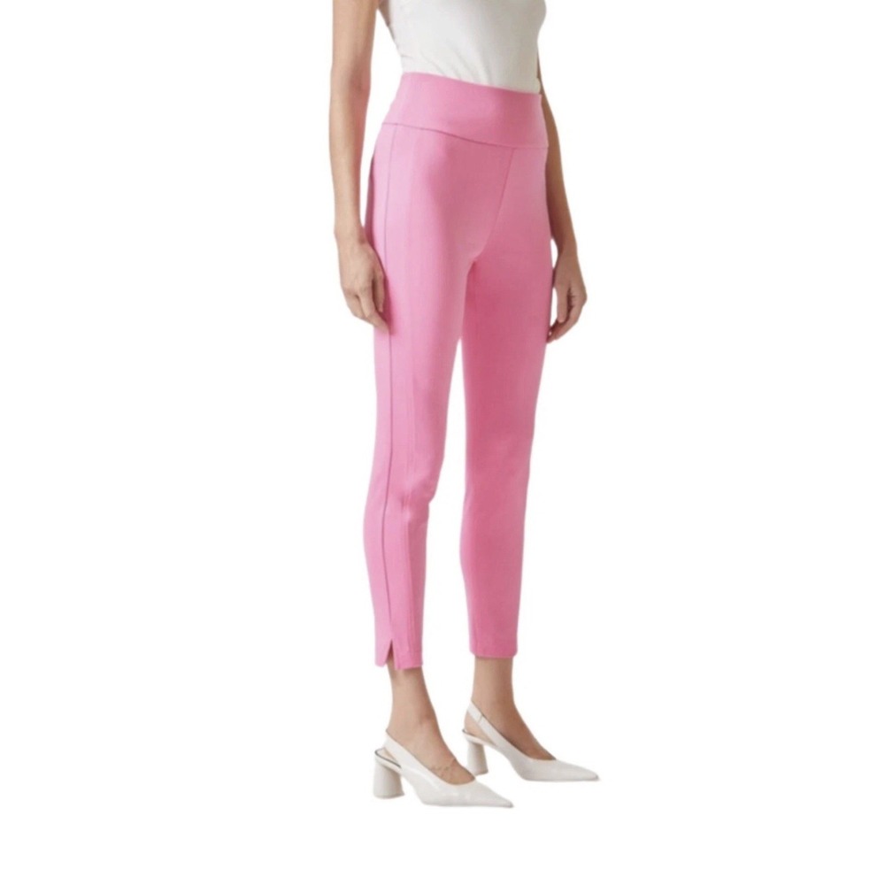 Dear Scarlett Bright Pink Womens Magic High Waist Skinny Fit Pants Sz Large NEW